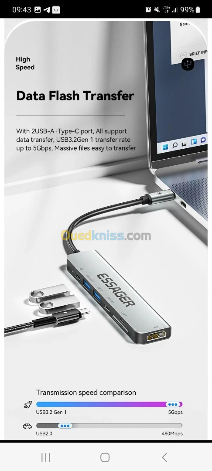 adaptateur type c to hdmi
