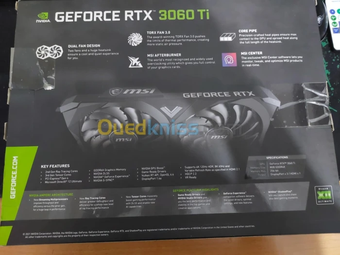 MSI RTX 3060TI OC GDDR6X VENTUS X2