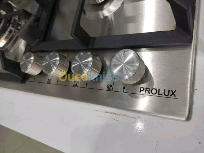 Plaque de cuisson 4 et 5 feux Inox / inox noir