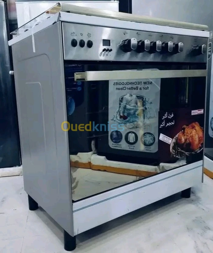 Cuisinière maxwell 5 feux inox 80 et 90cm 