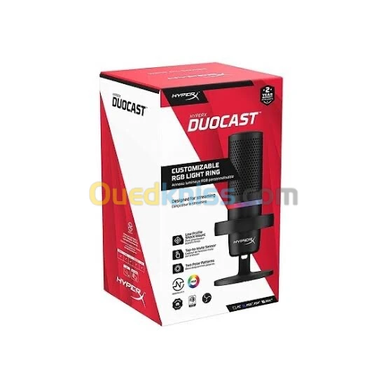 HyperX DuoCast Microphone USB Éclairage RGB