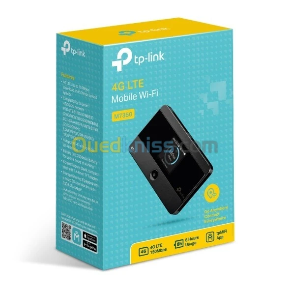 Tp-link M7350 Mobile 4G LTE WiFi Modem - Routeur Mobile 4G 150 Mbps - WiFi - 2000 mAh