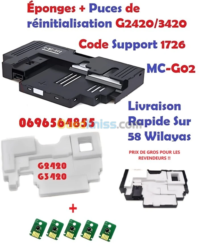 Éponges & Puce de réinitialisation MC-G02 MC-G03 MC-G04 G2420, G3420