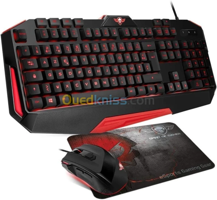 PACK SPIRIT OF GAMER PRO MK3 ( CLVIER + SOURIS + TAPIS DE SOURIS )