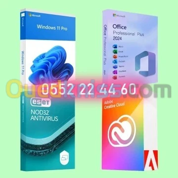 Office 2019, 2021, 2024 Pro Plus officiel / ESET / ADOBE CREATIVE / WINDOWS 10 et 11