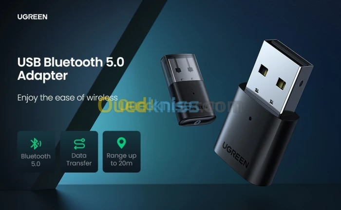 UGREEN Adaptateur Bluetooth , 5.0 USB, Sans Fil, Mini, Distance De Communication Maximale 20 M