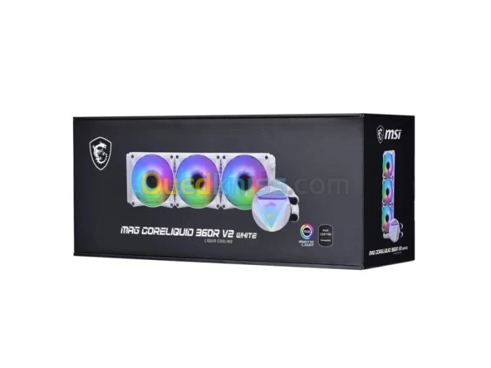 MSI MAG CORELIQUID 360R V2 WHITE Kit De Watercooling Pour Processeur Avec Éclairage ARGB