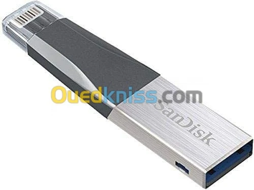 SANDISK - 128 Go Clé USB IXpand, Libère IPhone & IPad, Connecteur Lightning Flexible USB 3.0