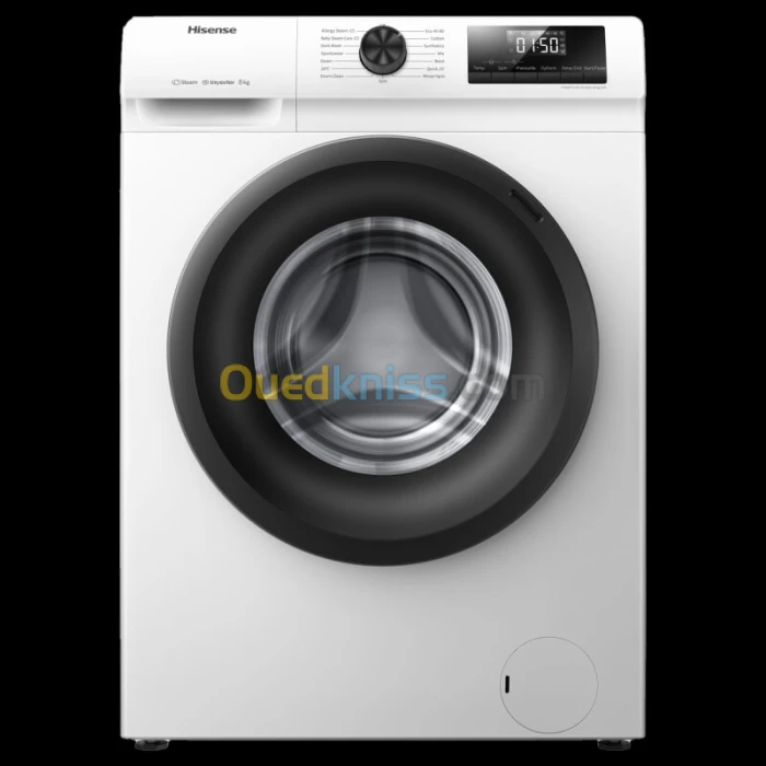 SUPER PROMO MACHINE A LAVER HISENSE 8KG BLANC VAPEUR INVERTER