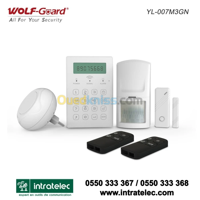 Kit Alarme Anti Intrusion Wolfguard M3GN Sans fil GSM