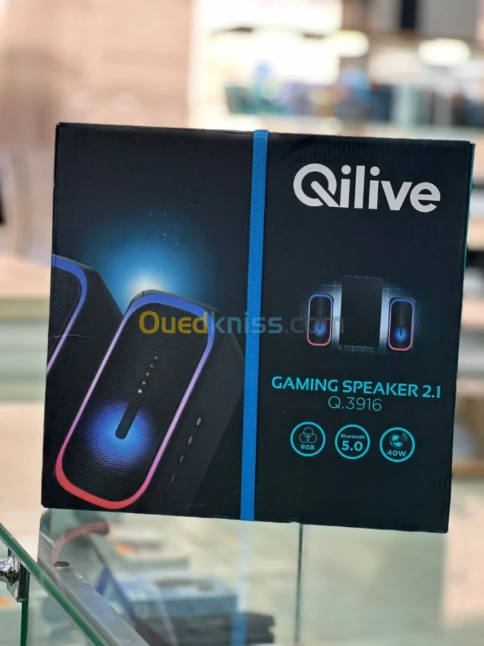 haut parleur Gaming Qilive Q.3916 systeme Enceinte portable GBT 2.1 avec caisson de base,Noir