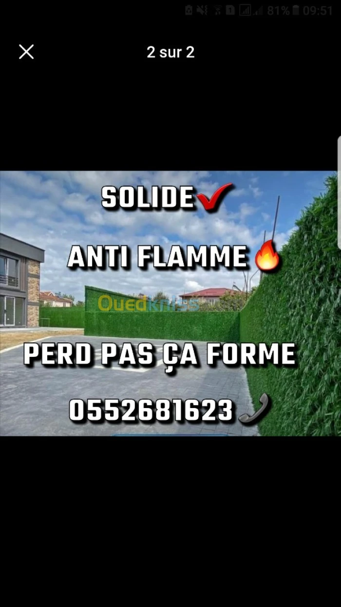 grillage gazon "brise vue"