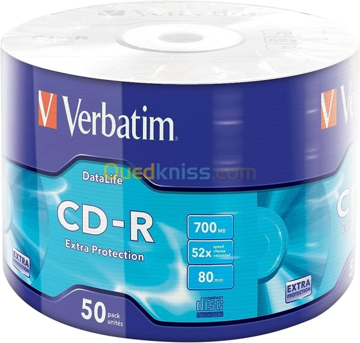 CD R vierge Verbatim 700Mo/pack de 50