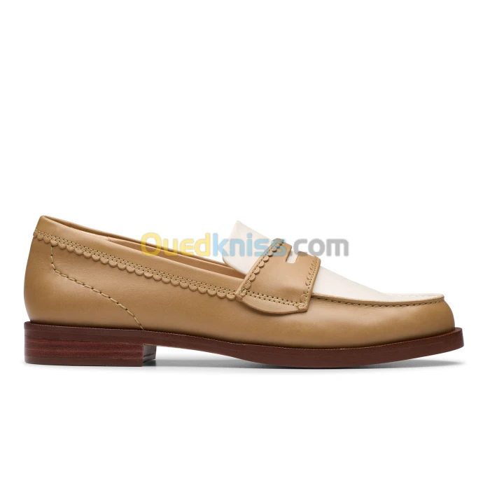 CLARKS Straven Edge Light Tan Combi