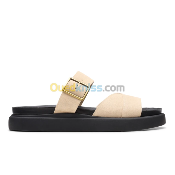 CLARKS Aristella Mule Ecru Suede