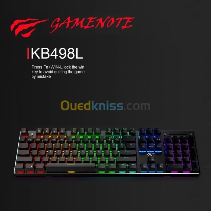 Clavier mécanique de jeu RGB KB498L Blue switch