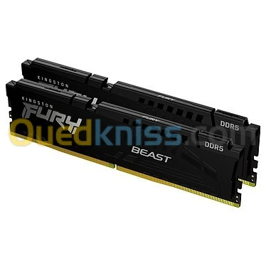 RAM KINGSTON 16GO 2X8GO 6000MHZ FURY BEAST DDR5 CL40