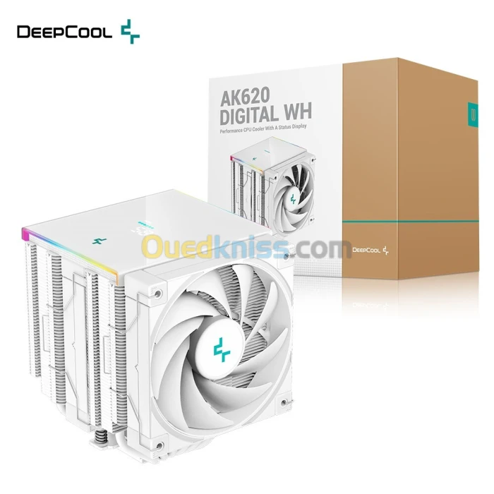VENTILO DEEPCOOL AK620 DIGITAL WH WHITE AM5 & LGA1700