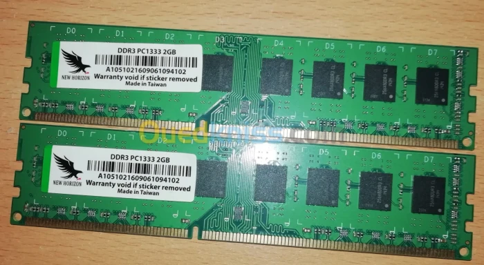 RAM DDR3 PC1333 2GB /2GB PC Bureaux