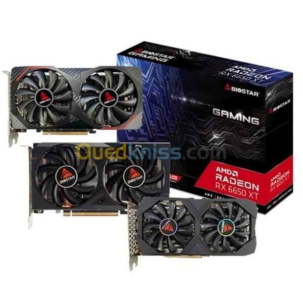 CARTE GRAPHIQUE BIOSTAR AMD RADEON RX6650 XT 8G GDDR6 PCIe 4.0