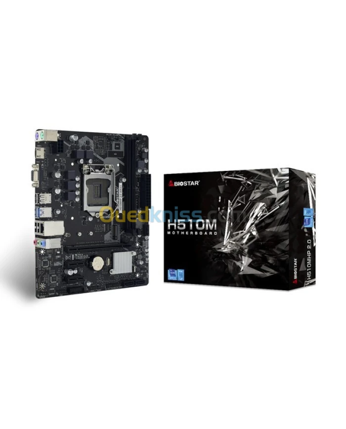 BUNDLE CARTE MERE BIOSTAR H510M HP 2.0 + INTEL CORE i5 10400 2.9GHZ 12MB