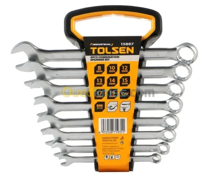 JEU DE CLÉS MIXTES 8PCS TOLSEN