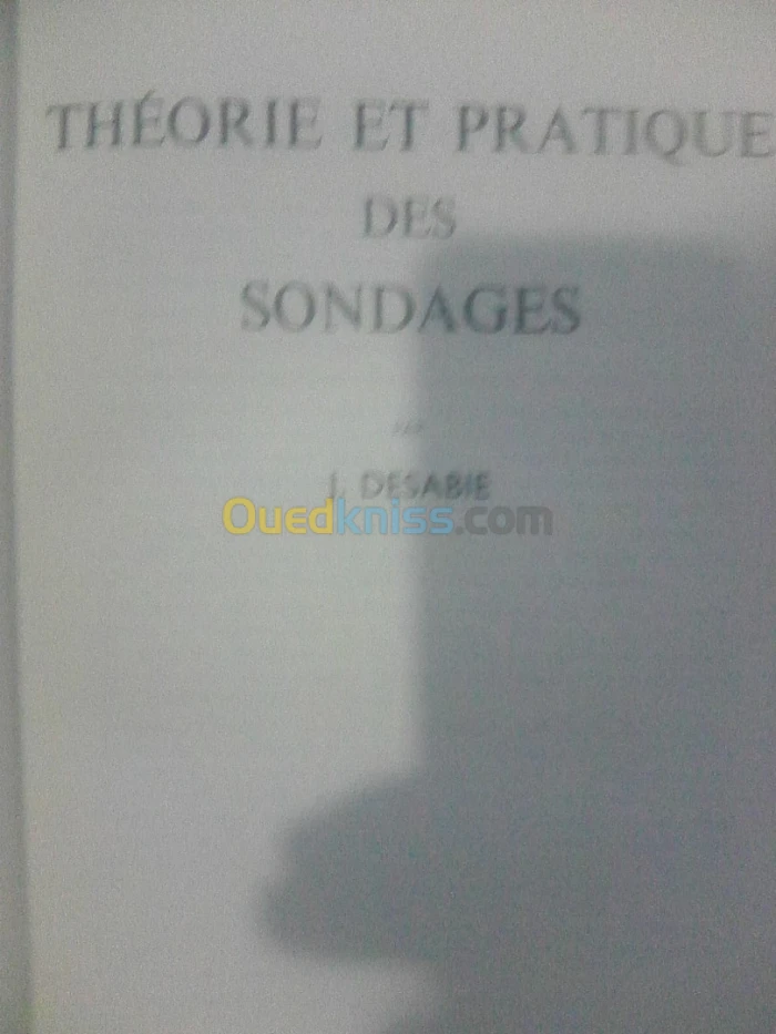 Theorie et pratique des sondages