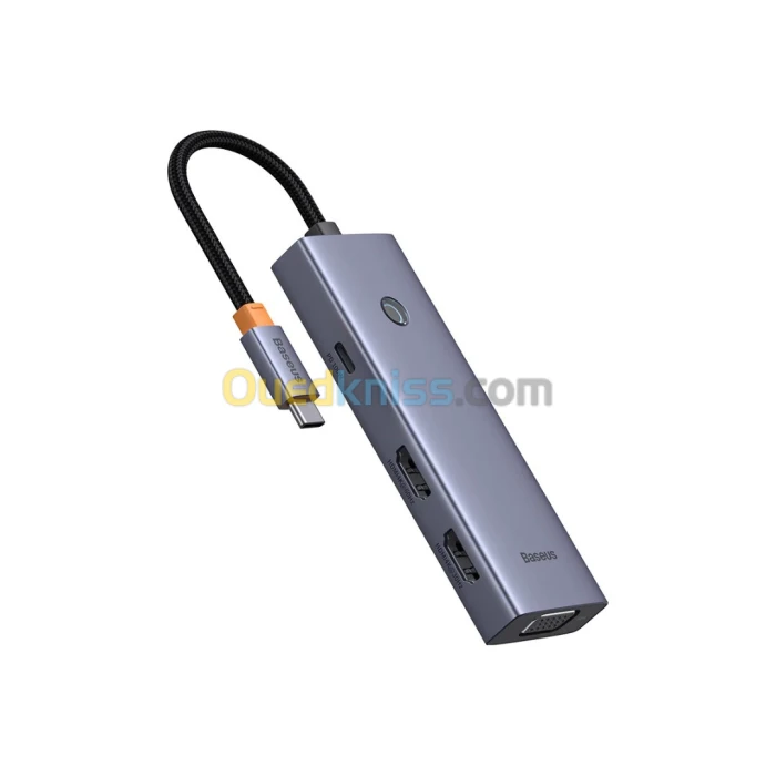 Baseus Hub USB C 7en1 Triple Monitor Station d'accueil 2*HDMI 4K/60Hz, VGA