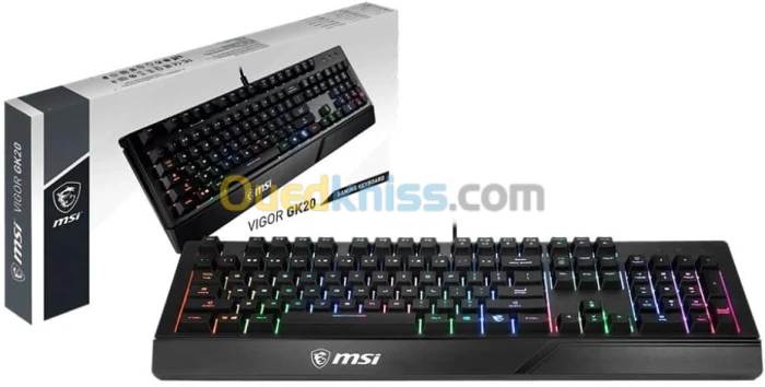 MSI Vigor GK20 FR Clavier Méca-membrane, AMD Noir