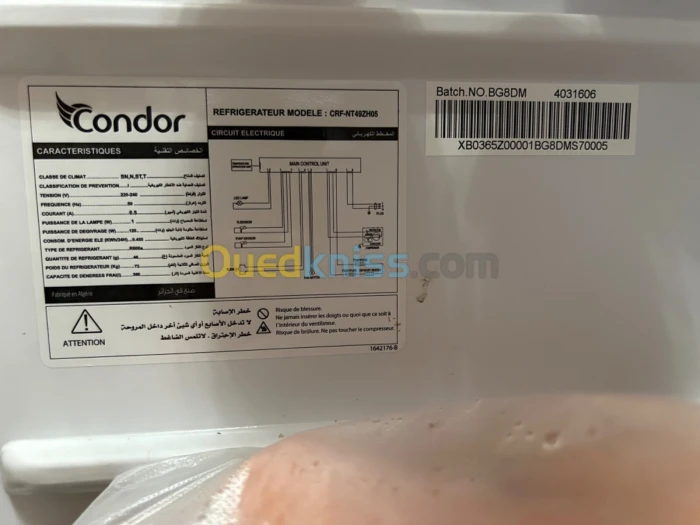 Frigidaire condor une porte