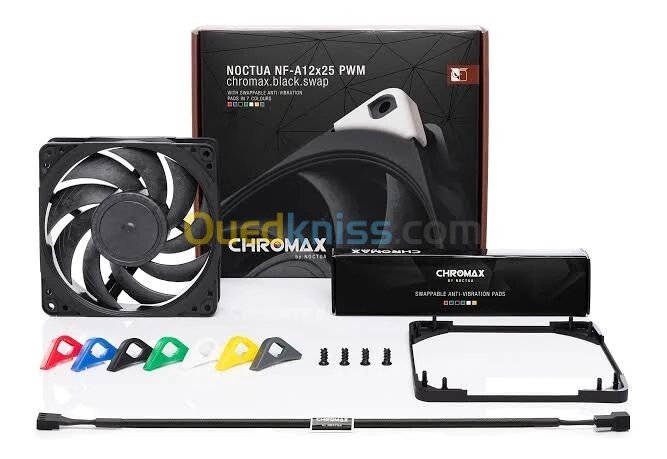 Ventilateurs Noctua NF-A12x25 PWM chromax black