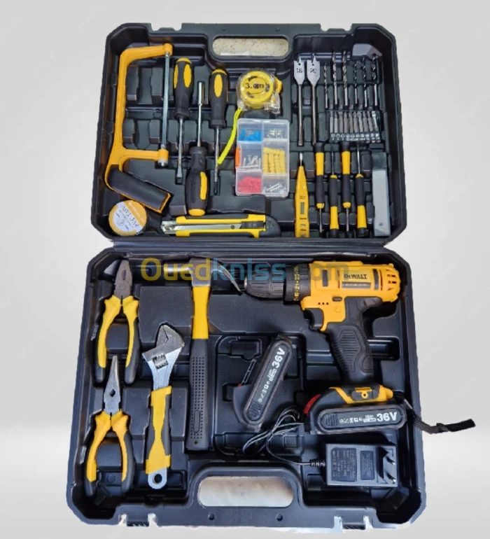 Visseuse à percussion 36v Double batterie lithium dewalt avec accessoires 45 pièces