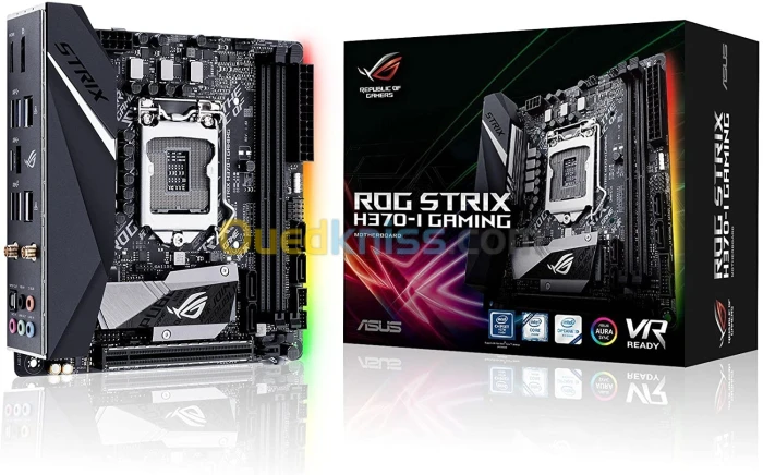  ROG STRIX H370-I gaming - Carte mère Intel au format mini-ITX avec éclairage LED RGB 
