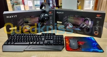 combo havit kb4236cm 4IN1 clavier-souris-casque-tapis