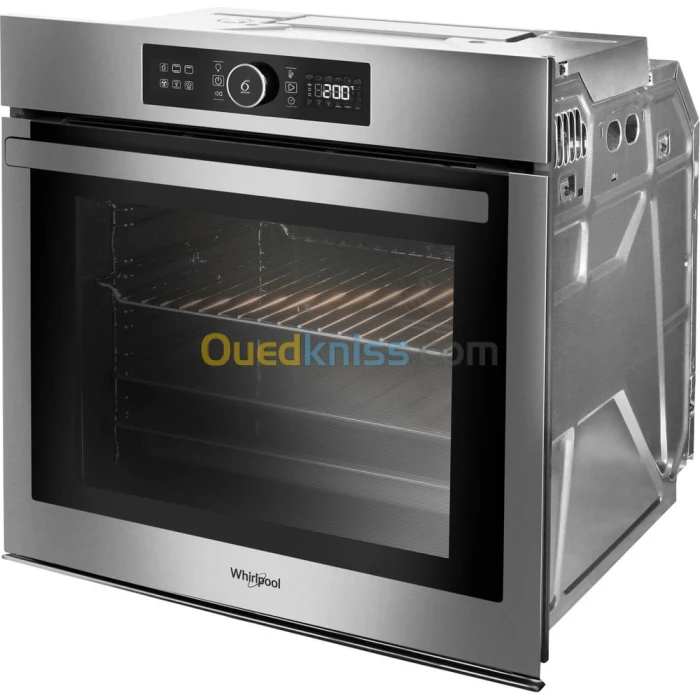FOUR WHIRLPOOL ENCASTRABLE ÉLECTRIQUE VENTILÉ 6ÈME SENS 73L PYROLYSE AKZ9629IX INOX 