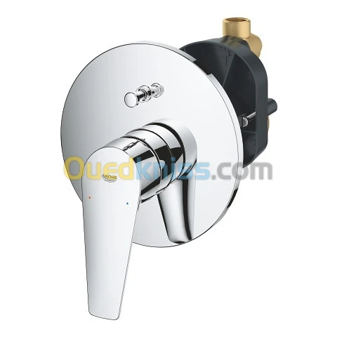 Grohe BauEdge - Mitigeur encastré de baignoire avec corps encastré, chrome 29079000