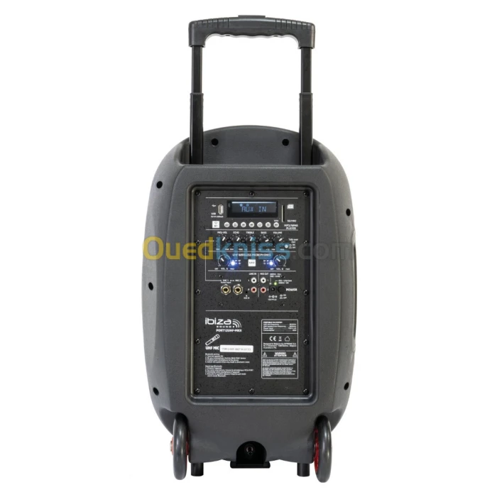 SYSTÈME DE SONORISATION PORTABLE AUTONOME 12”/30CM AVEC USB-MP3, REC, VOX, BLUETOOTH, 2 MICROS UHF