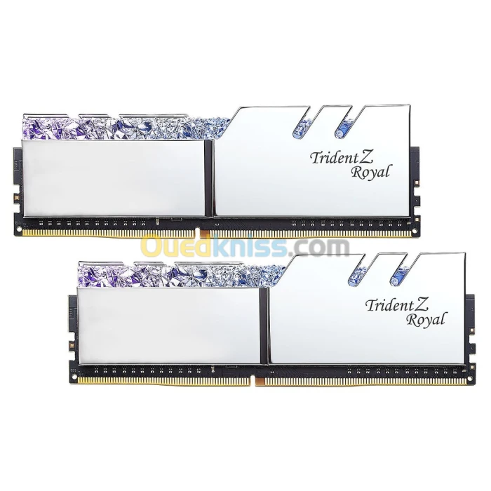 Kit Ram G Skill Trident Z Royal 16 Go (2x 8 Go) DDR4 3600 MHz CL18 - Argent - Silver 