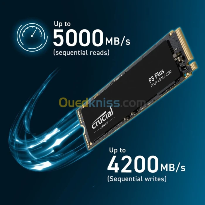 SSD Crucial P3 Plus 5000 Mb/S 1000 Go M.2 PCI 4.0