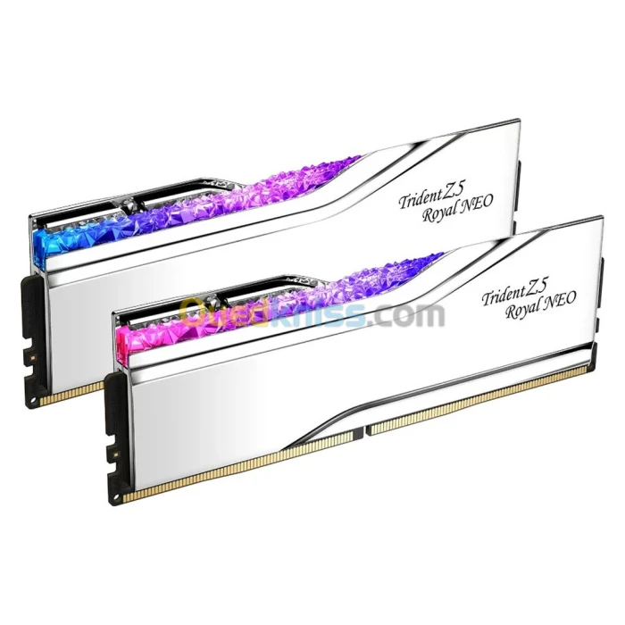 G Skill Trident Z5 Royal Neo 32 Go (2 x 16 Go) DDR5 6000 MHz CL28 SILVER - AMD EXPO