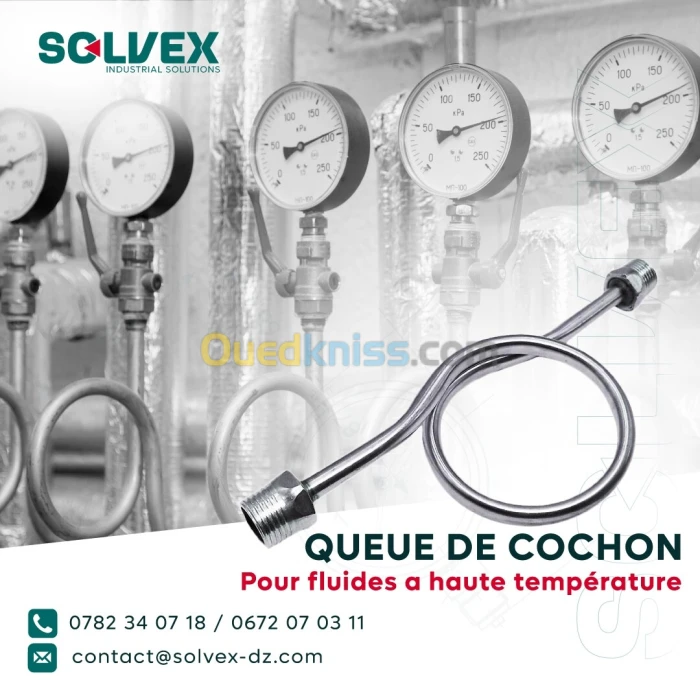 Queue de cochon pour fluides à haute température