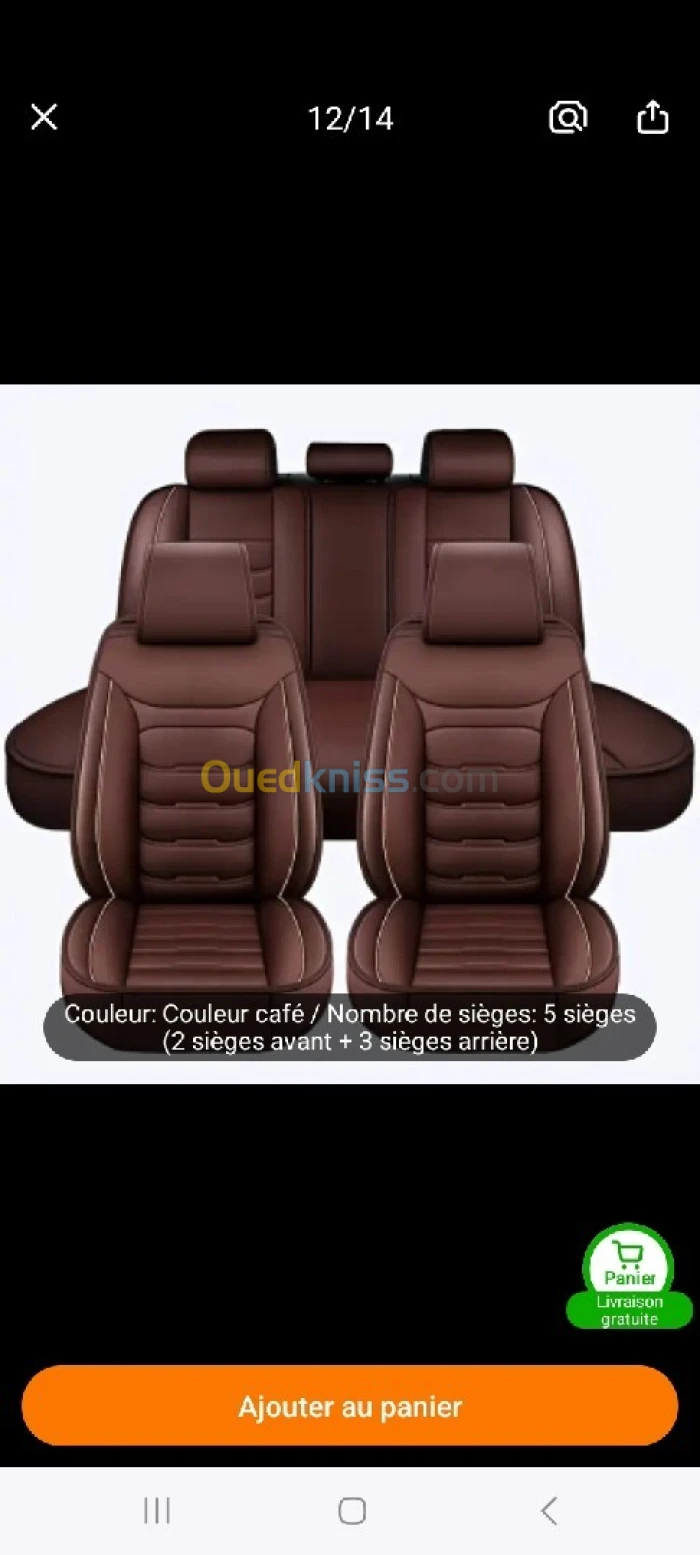 Housse de sièges  de voitures similicuir 