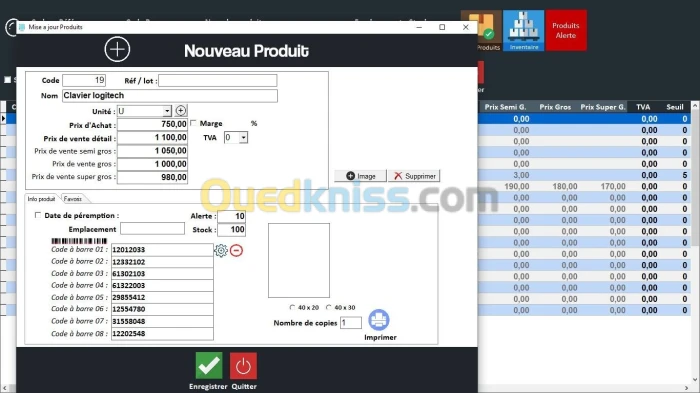 LOGICIEL DE GESTION DE STOCK