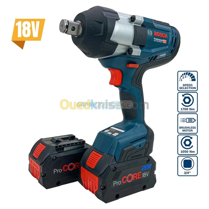 BOULONNEUSE S/FIL 18V 3/4 1050N.M BOSCH