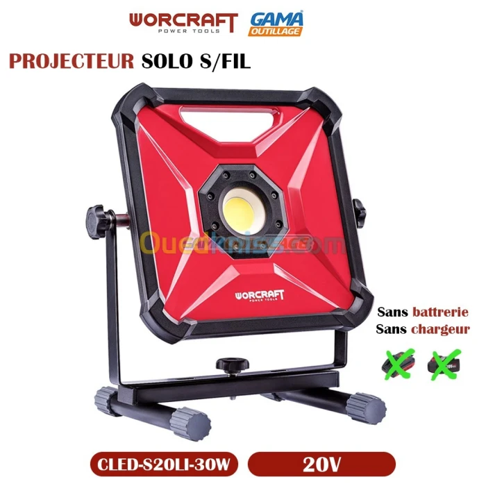 Projecteur S/FIL 20V WORCRAFT