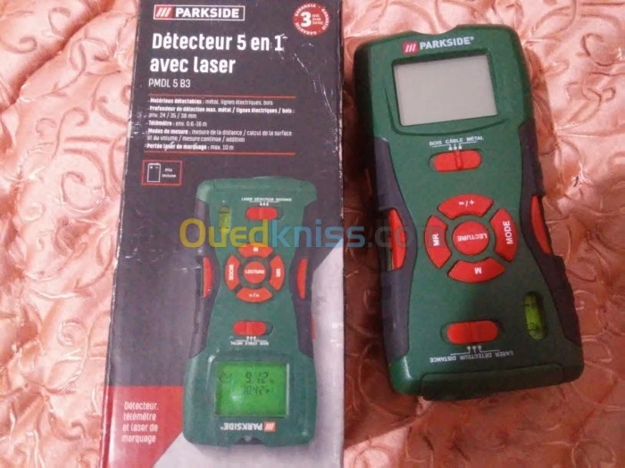 Détecteur 5 en 1 avec laser parkside