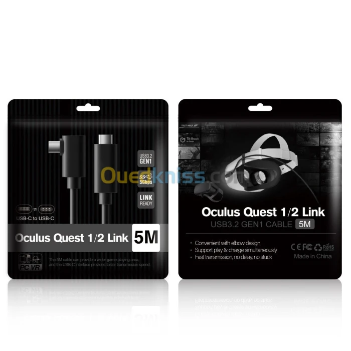 Cable meta quest link meta quest 3 3S 05 metres (usb type C > type C )