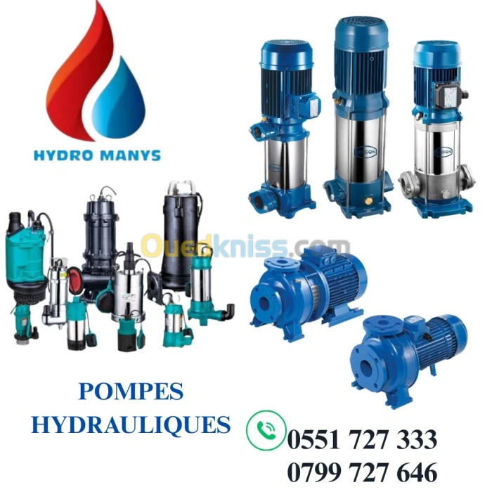 Pompe à eau Horizontale|Verticale - Pompe immergée|Submersible|مضخات المياه (مضخة الماء