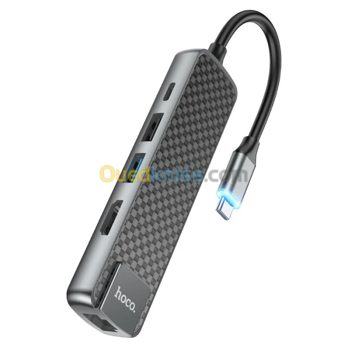 Concentrateur de type C "HB23 Easy view" HDMI + USB3.0 + USB2.0 + RJ45 + PD