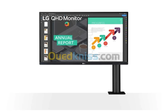 MONITEUR LG 27" QN880-B QHD Ergo 75Hz sRGB IPS 5MS GTG HDR10 USB-C 2HDMI,1DP